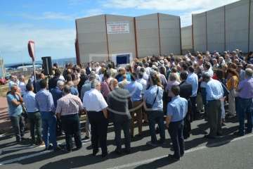 Descubrimiento de la placa de la calle que lleva el nombre de Sebastián Grisaleña (Foto TA)